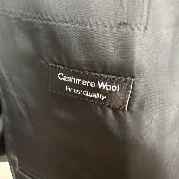 Hugo Boss Olive Windowpane Cashmere Blend‎ Tizian Blazer 44L Read - Picture 12 of 16